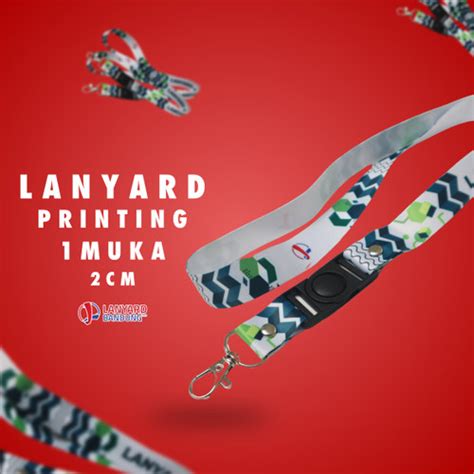 Promo Lanyard Custom Print 2cm Cetak Print Sublim 1muka Tali Idcard 2