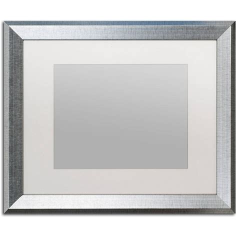 Trademark Fine Art Heavy Duty 16x20 Silver Picture Frame With 11x14 White Mat