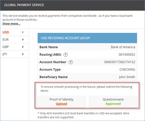 How To Verify The Global Payment Service And Submit Your Required