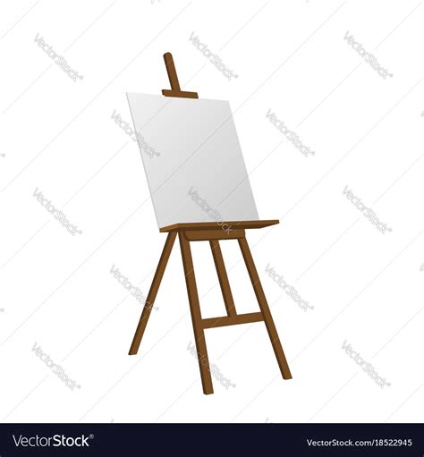 Sienna art easel Royalty Free Vector Image - VectorStock