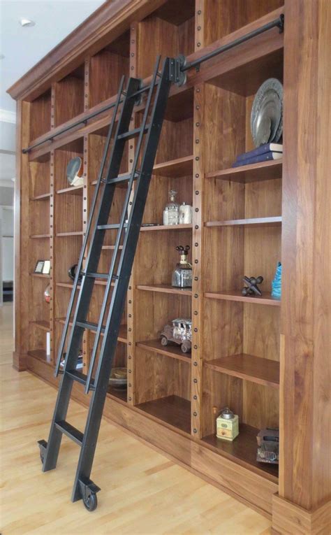 Bedroom Library Bookcase With Ladder Library Ladder Rolling