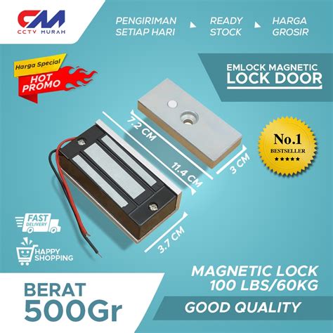 Jual Emlock Mini Magnetic Lock Door 60kg Em Lock Magnetic 100LBS Lock