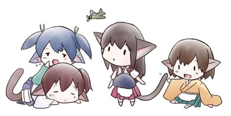 Kaga Akagi Souryuu And Hiryuu Kantai Collection Drawn By Komochi