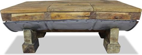 Prolenta Premium Salontafel 90x50x35 Cm Massief Gerecycled Hout