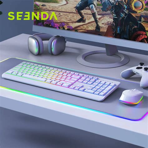 Seenda Rgb Backlit Wireless Mouse And Keyboard Combo Illuminated