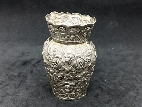 Sterling Silver Relief Rose Vase G Europe Catawiki