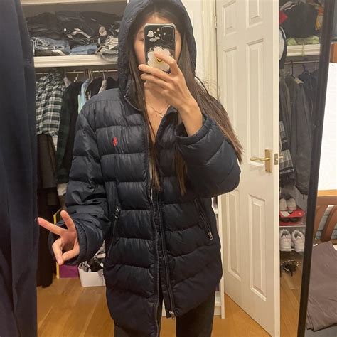 Ralph Lauren Navy Puffer Coat Jacket Perfect Depop