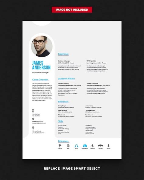 Premium Vector Modern Simple Resume Template