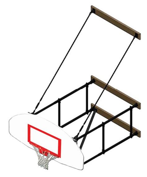 Gared 4 Point Wall Mount Package Electric Height Adjuster Basketball