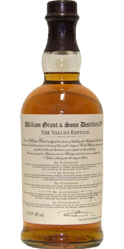 William Grant Sons Limited The Values Edition