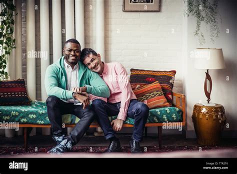 Two Gay Men Sitting On Hi Res Stock Photography And Images Alamy