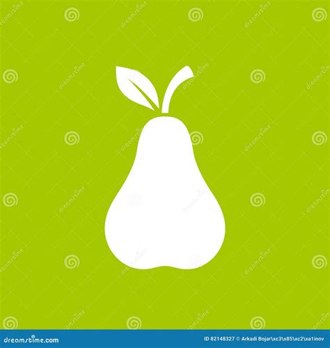 Pear Vector Icon Stock Vector Illustration Of Dessert