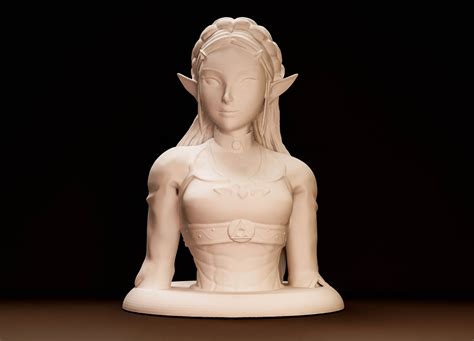 STL File Princess Zelda Statue 3D Print Model STL Files Figure Digital