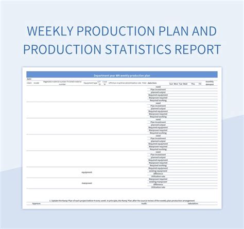 Free Production Planning Templates For Google Sheets And Microsoft Excel - Slidesdocs