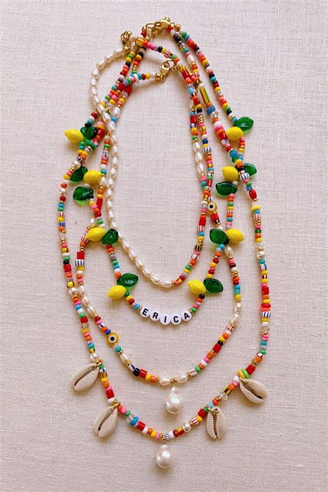 DIY Beaded Summer Necklaces Beaded Necklace Diy Beaded Necklace