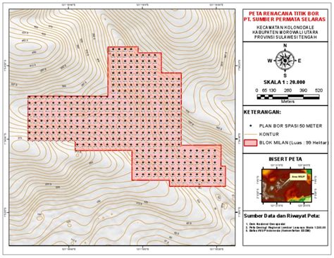 plan bor blok milan spasi  meter
