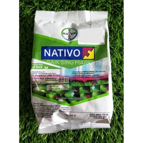 250G Nativo Trifloxystrobin 25 Tebuconazole 50 Bayer Racun Kulat