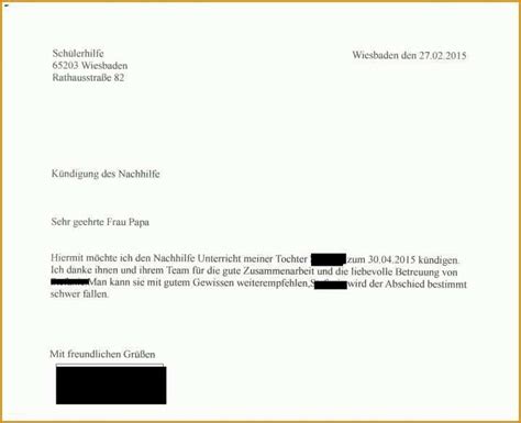 Staffelung K Ndigung Sch Lerhilfe Muster Muster Vorlagen