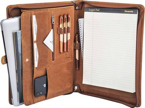 Amazon Gavarnie Genuine Leather Business Portfolio Padfolio