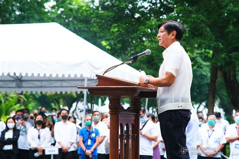 President Ferdinand Marcos Jr. attends a flag raising ceremony at the ...