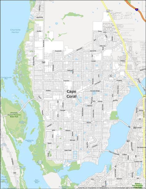 Cape Coral Zip Code Map - GIS Geography