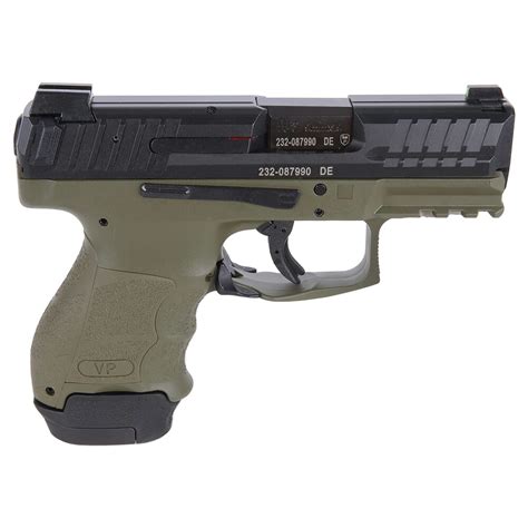 HK VP9SK 9mm 3 39 Bbl Green Subcompact Pistol W 1 15rd Mag 2 12rd