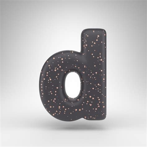 Premium Photo Letter D Lowercase On White Background Black Matte D