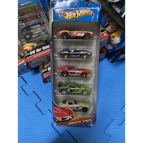 Hot Wheels Corvette 5 Pack With 69 Copo C6R Grand Sport SR 2