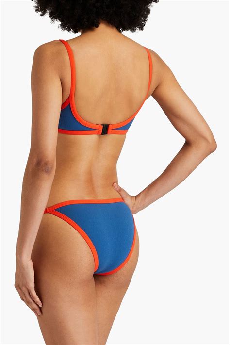 LISA MARIE FERNANDEZ Maria Stretch Crepe Bikini THE OUTNET