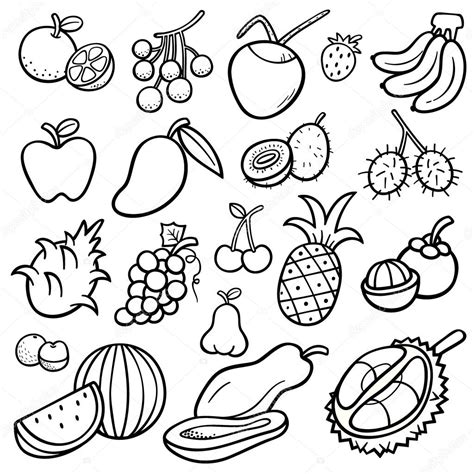 Conjunto de frutas vector gráfico vectorial sararoom imagen 55365195