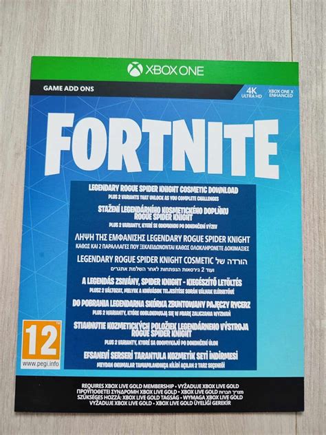 Fortnite Legendary Rogue Spider Knight 2000 V Bucks Xbox One X Ebay