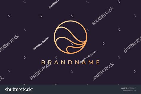 Luxury Gold Line Logo Design Simple Stock Vector (Royalty Free) 1858569127