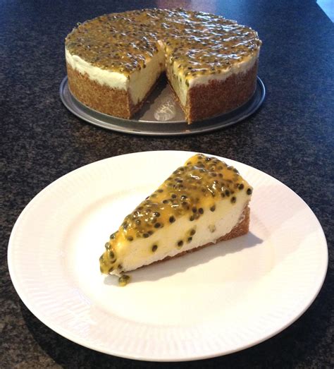 Laura S Gourmandises No Bake Passion Fruit Cheesecake