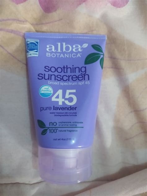 Alba Botanica Soothing Lavender Sunscreen 4 Oz SPF 45 INCI Beauty