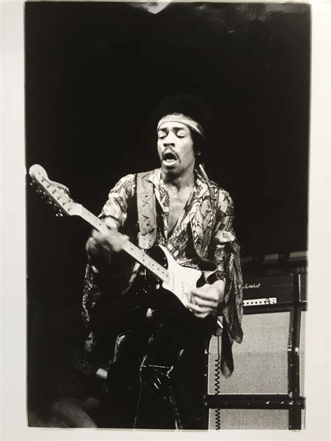 1970 Vintage Jimi Hendrix Black And White Glossy Photo By Jørgen Angel