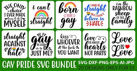 Gay Pride SVG Bundle Bundle Creative Fabrica