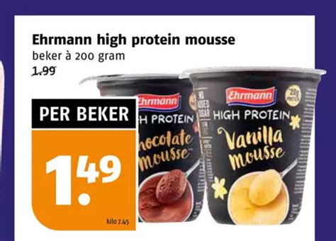 Ehrmann High Protein Mousse 200 Gram Aanbieding Bij Poiesz