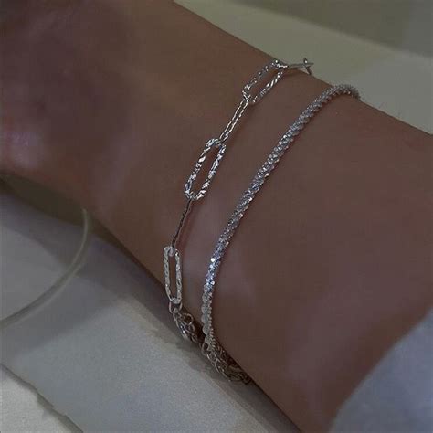 Fashion New Sterling Silver Gypsophila Adjustable Bracelet Bangle