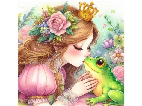 bundle of Fairytale Princess kissing a frog By dianaxstoyanova ...