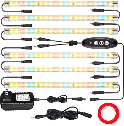 Led Plant Grow Lights Strips For Indoor Plants Full Spectrum With Auto On And Off