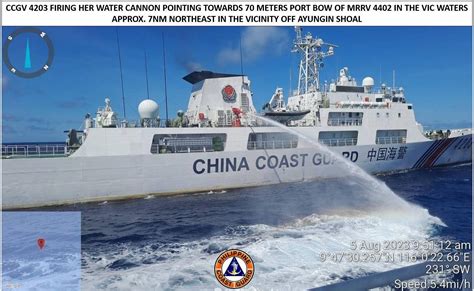 VIDEO China Coast Guard Blast Philippine Military Resupply With Water