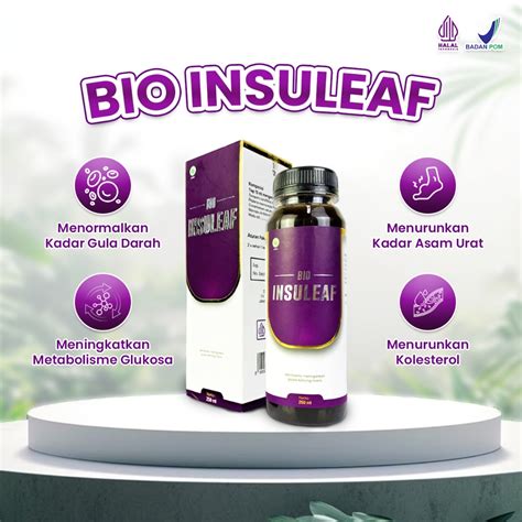 Jual Bio Insuleaf Original Herbal Diabetes Stabilkan Gula Darah Dalam