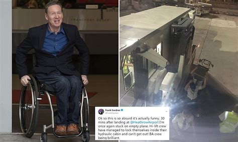 Disabled Bbc Reporter Frank Gardner Is Stuck Inside A Plane Again