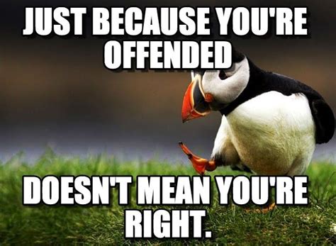 Just Because You Re Offended Doesn T Mean You Re Right Tired Of