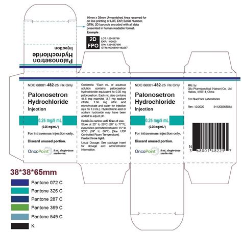 Palonosetron Hydrochloride Injection - FDA prescribing information ...