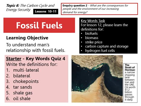 10 11 Fossil Fuels The Carbon Cycle And Energy Security Edexcel A