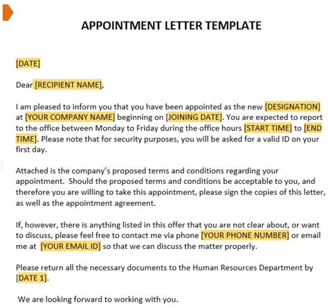 New Appointment Letter