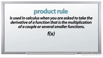 Product Rule in Calculus: Formula & Examples - Video & Lesson ...