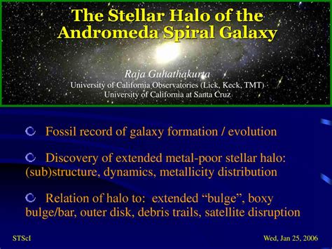 The Stellar Halo of the Andromeda Spiral Galaxy - ppt download