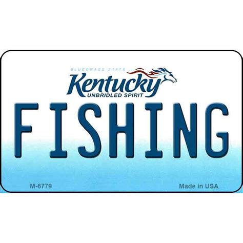 Fishing Kentucky State License Plate Tag Novelty Magnet M 6779 Ebay